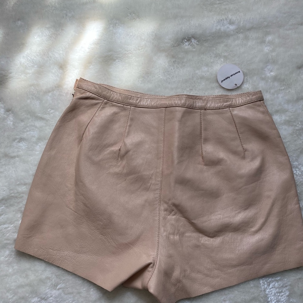NEW Nude leather shorts  vintage American apparel